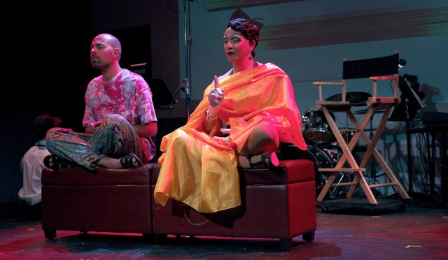 Gregory and The Lady as Guru NYC production